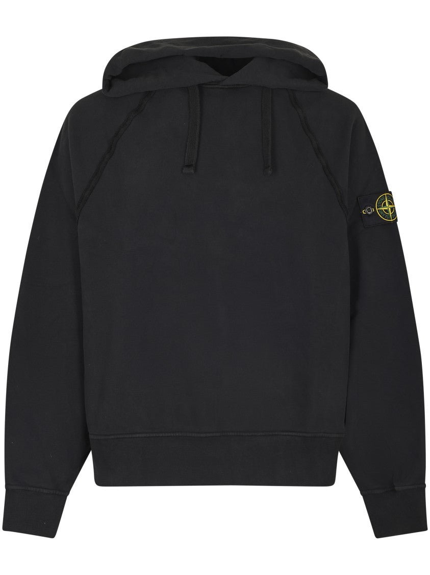 Stone Island Relaxed Fit Black Hoodie