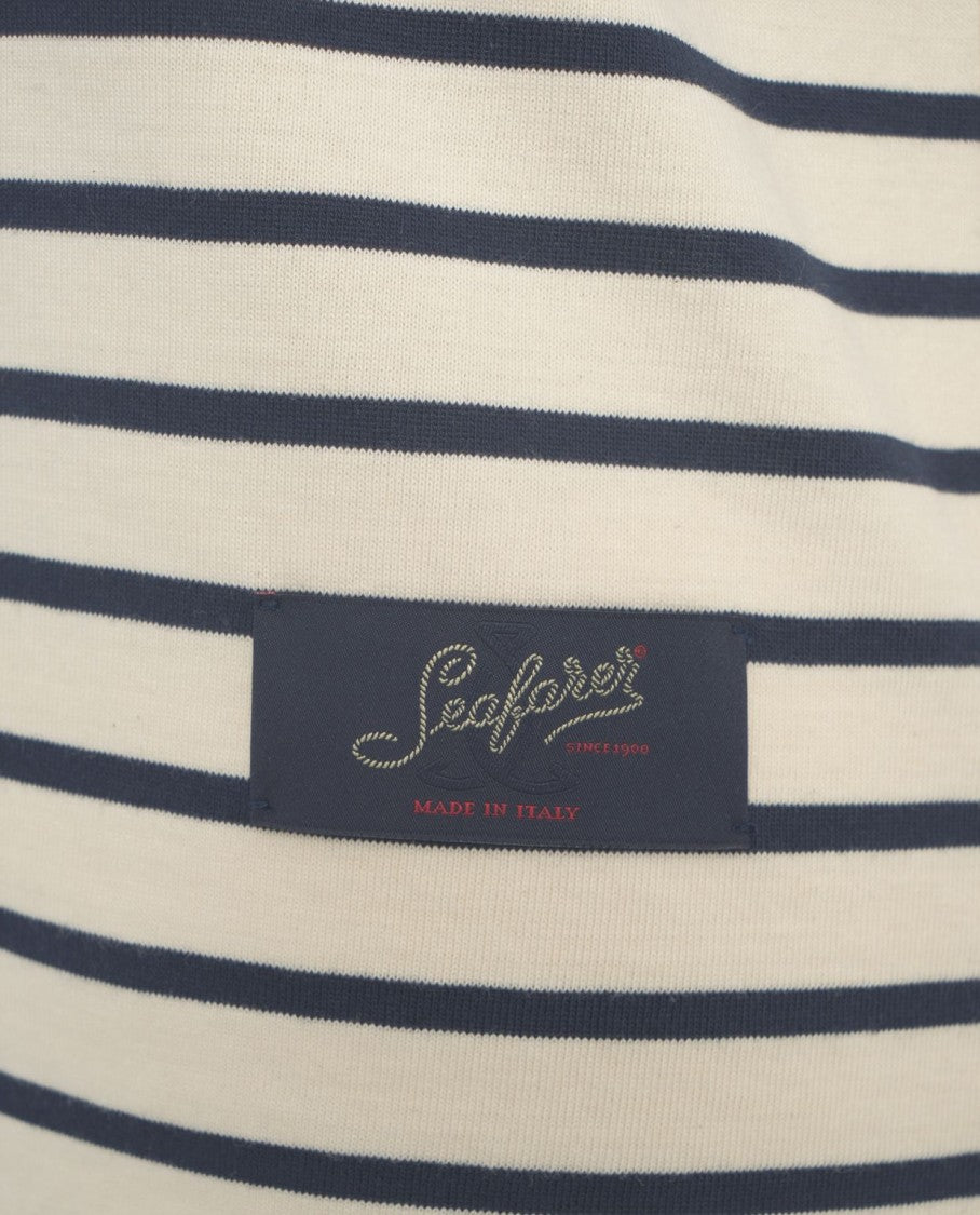 Seafarer Navy/Off-White Striped Long-Sleeved T-Shirt