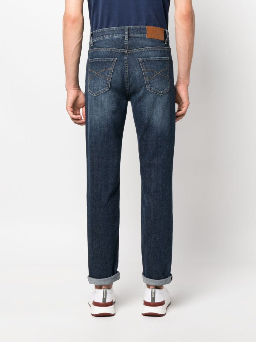 Brunello Cucinelli Mid-Rise Straight-Leg Jeans With Classic Five-Pocket Design