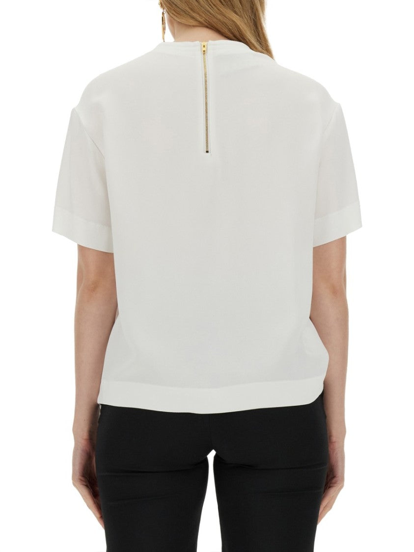 Moschino Artistic Print Satin T-Shirt