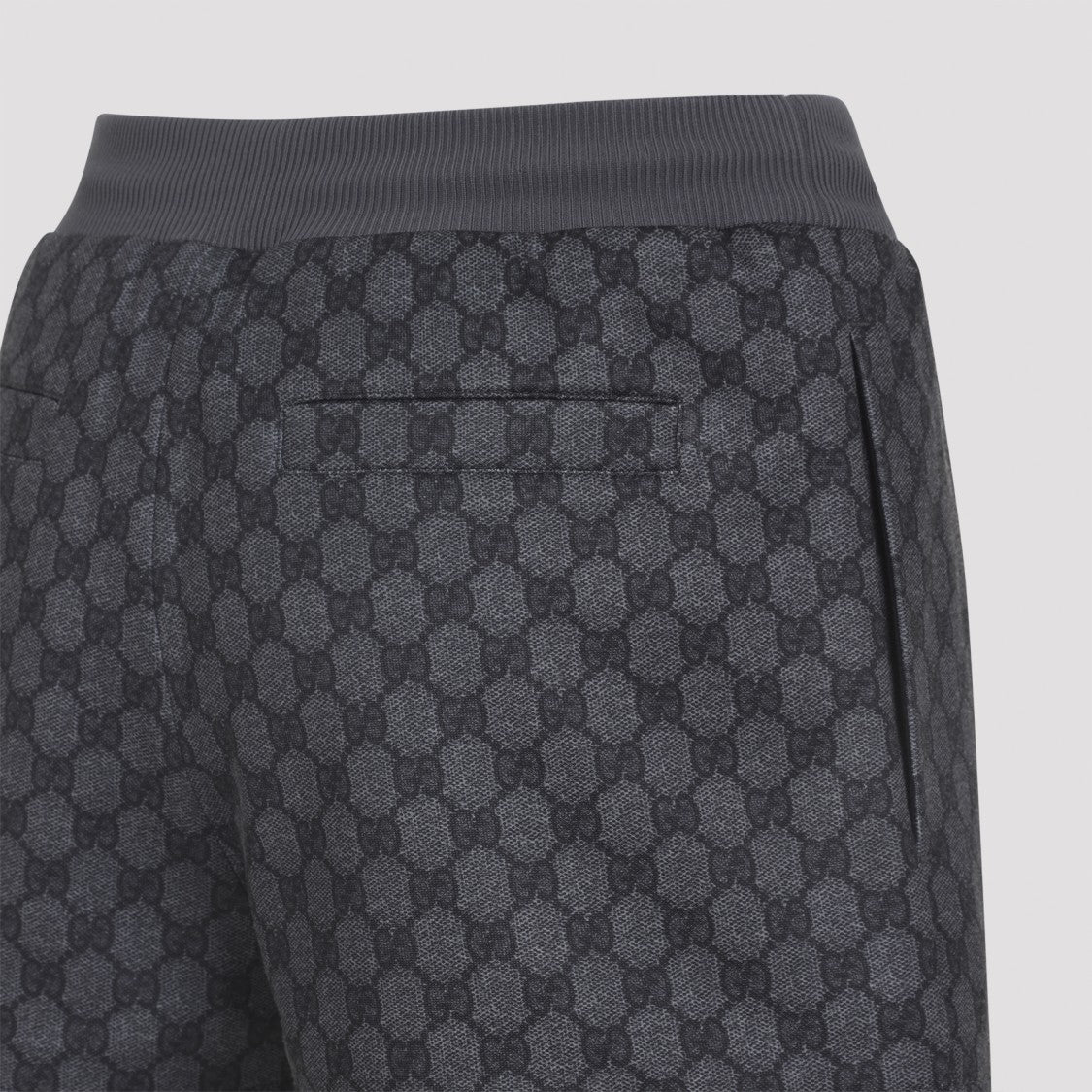 Gucci Black Gg Tech Jersey Shorts With Hidden Drawstring And Pockets
