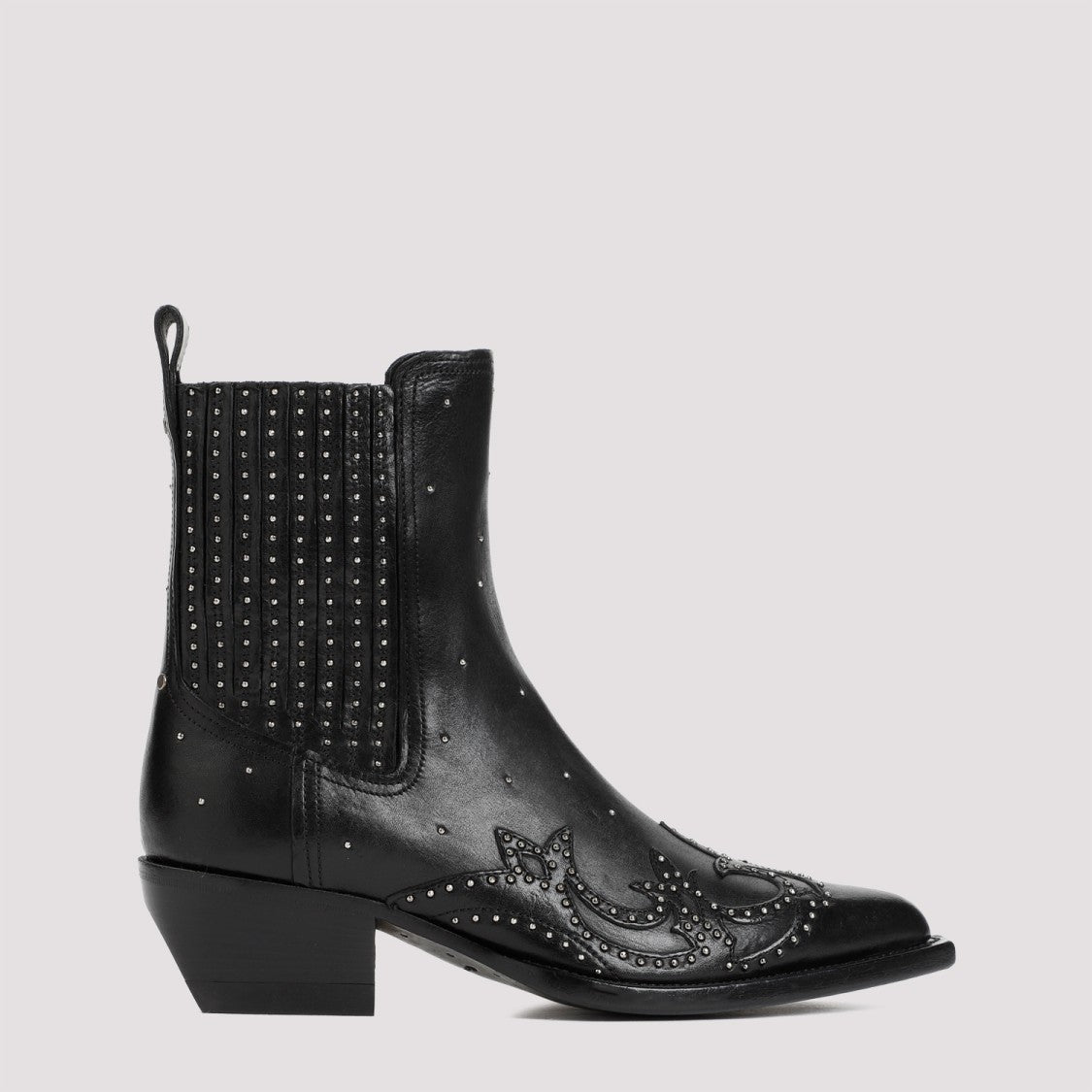 Golden Goose Debbie Black Cow Leather Beatles Boots