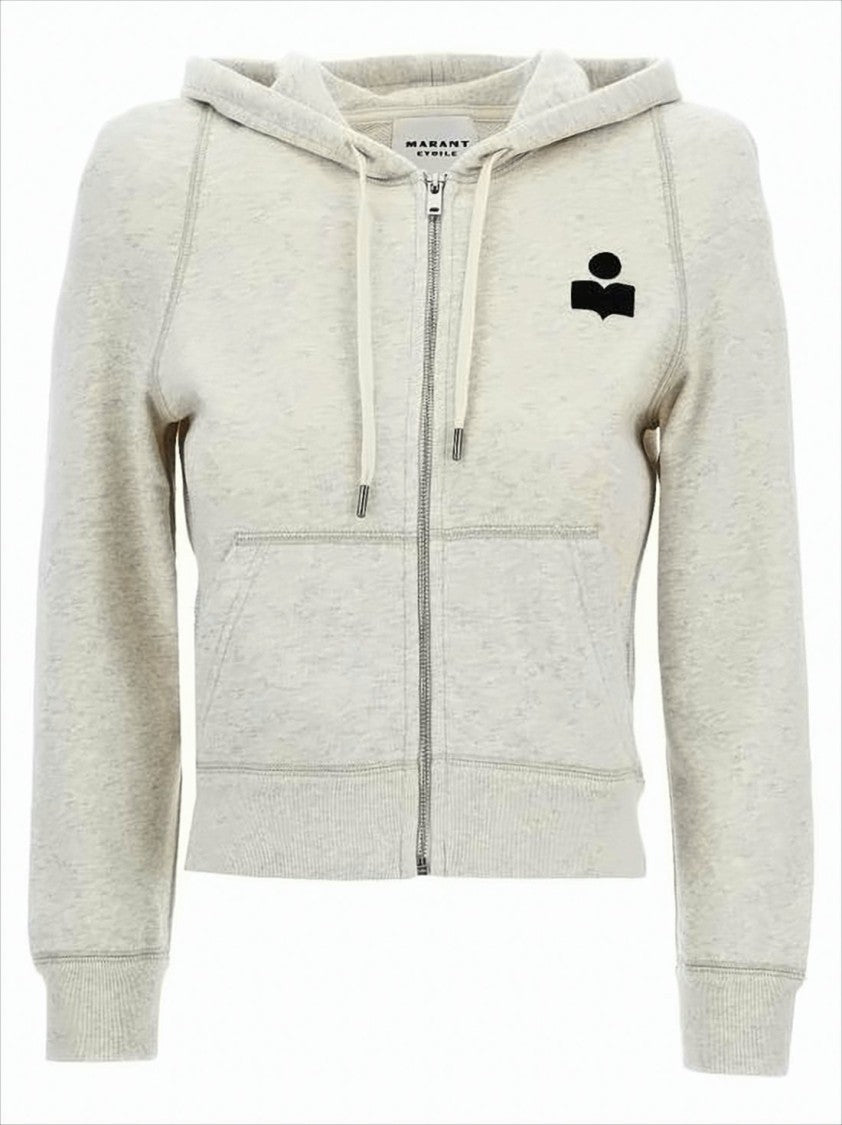 Isabel Marant Cropped Hoodie With Drawstring And Ribbed Details
