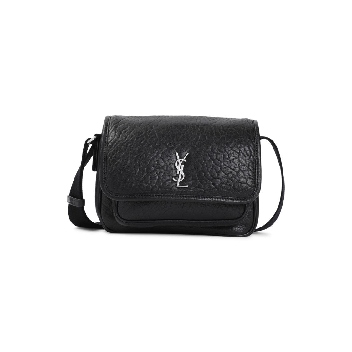 Saint Laurent Compact Black Leather Shoulder Bag