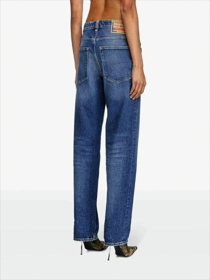 Diesel Relaxed Straight-Leg Denim Shorts With Frayed Hem