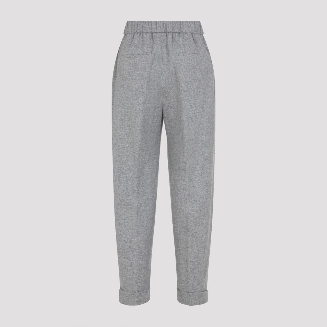 Peserico Mélange Grey Virgin Wool Pants