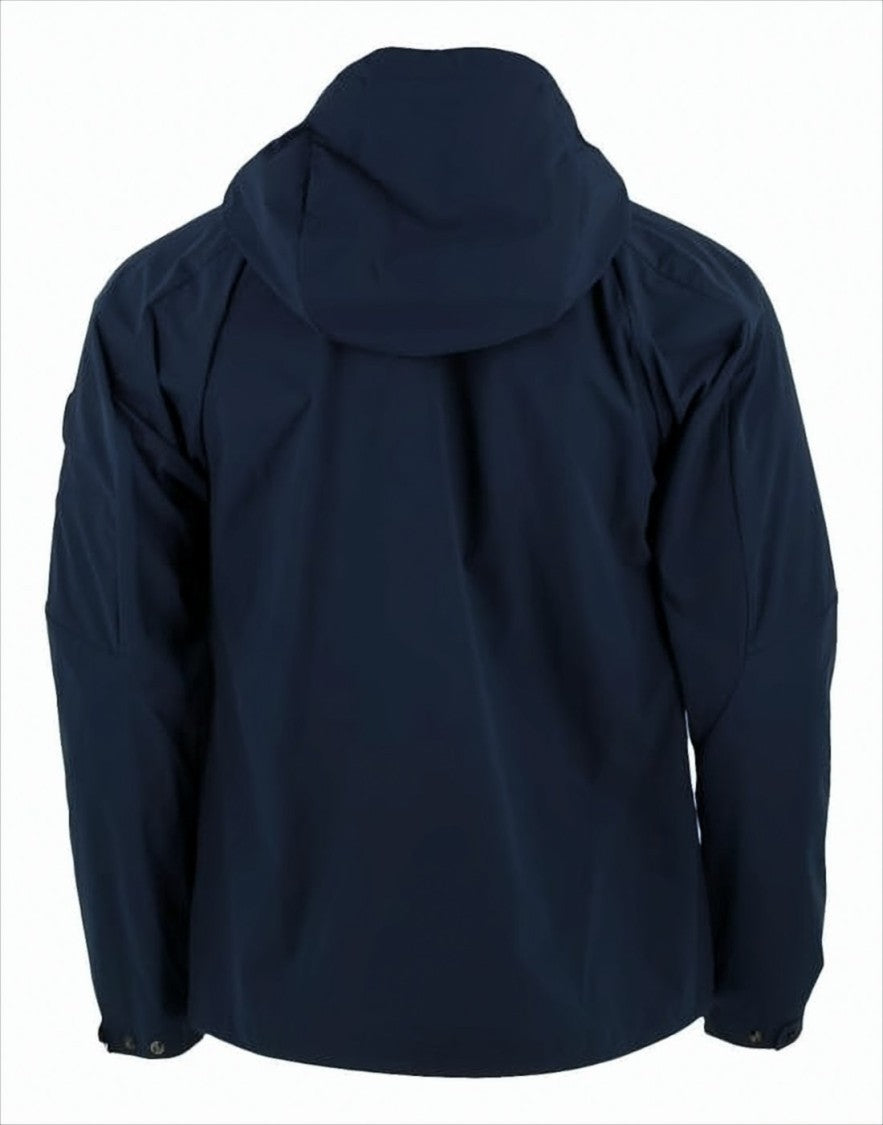 C.P. Company Minimalist Blue Polyester Jacket With Zippered Pockets