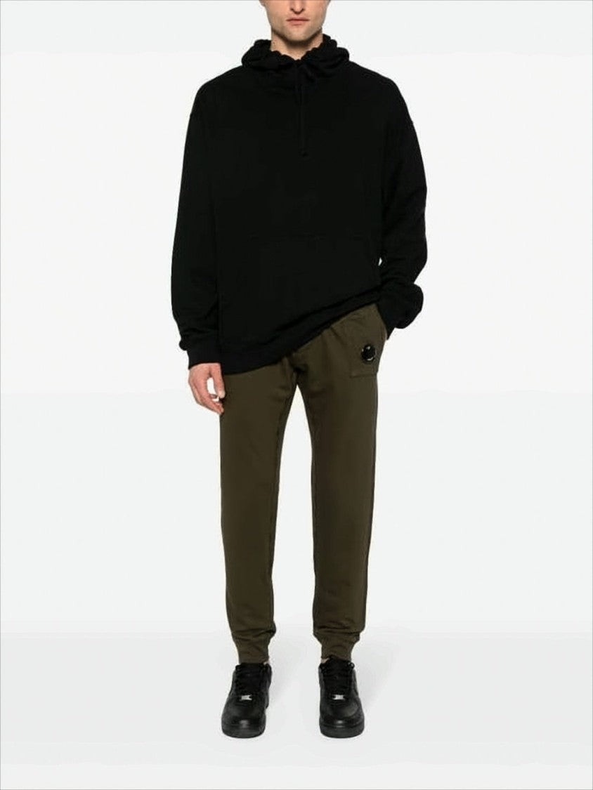 C.P. Company Relaxed Fit Brown Jogger Pants With Lens Detail