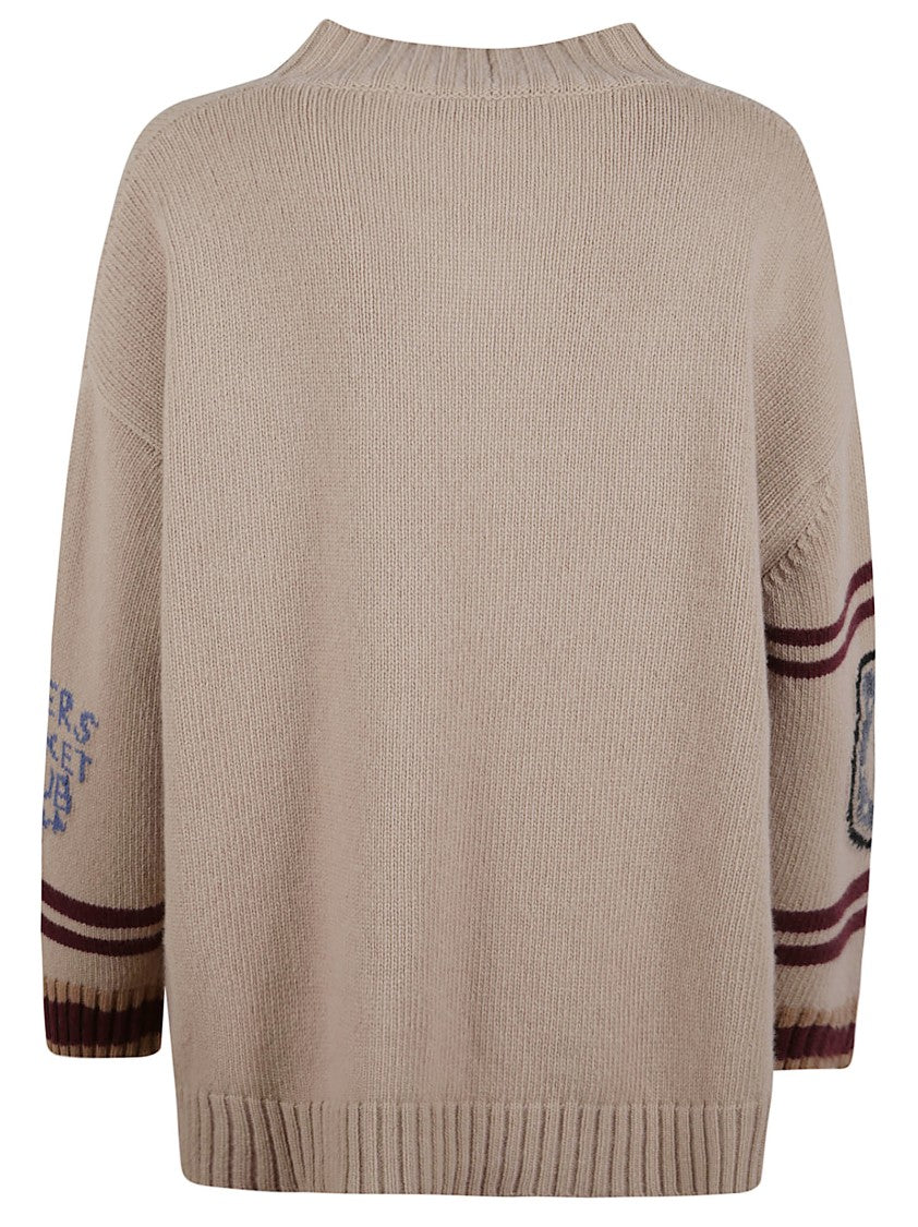 Max Mara Farm-Inspired Embroidered Wool Cardigan With Button Fastening