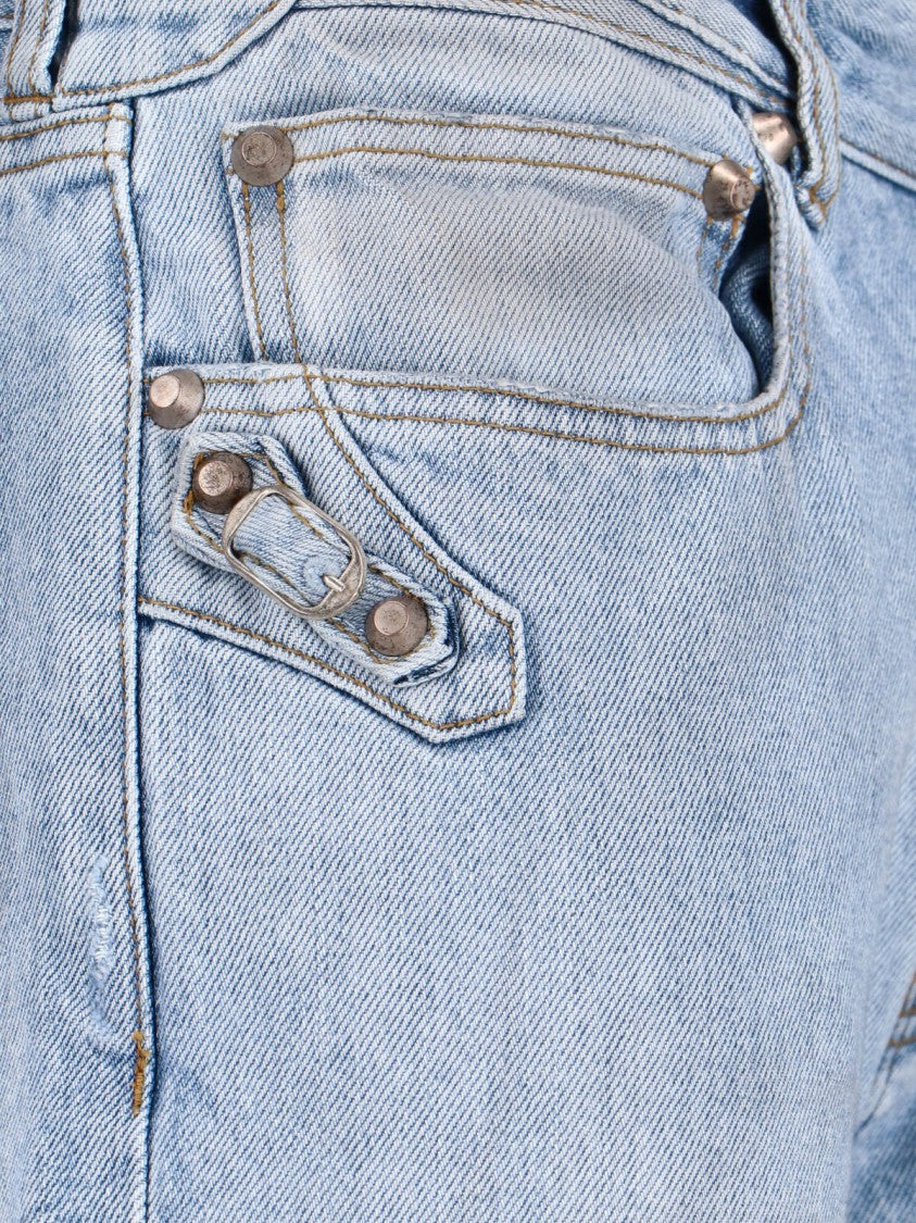 Balenciaga Straight-Leg Blue Denim Jeans With Traditional Five-Pocket Styling