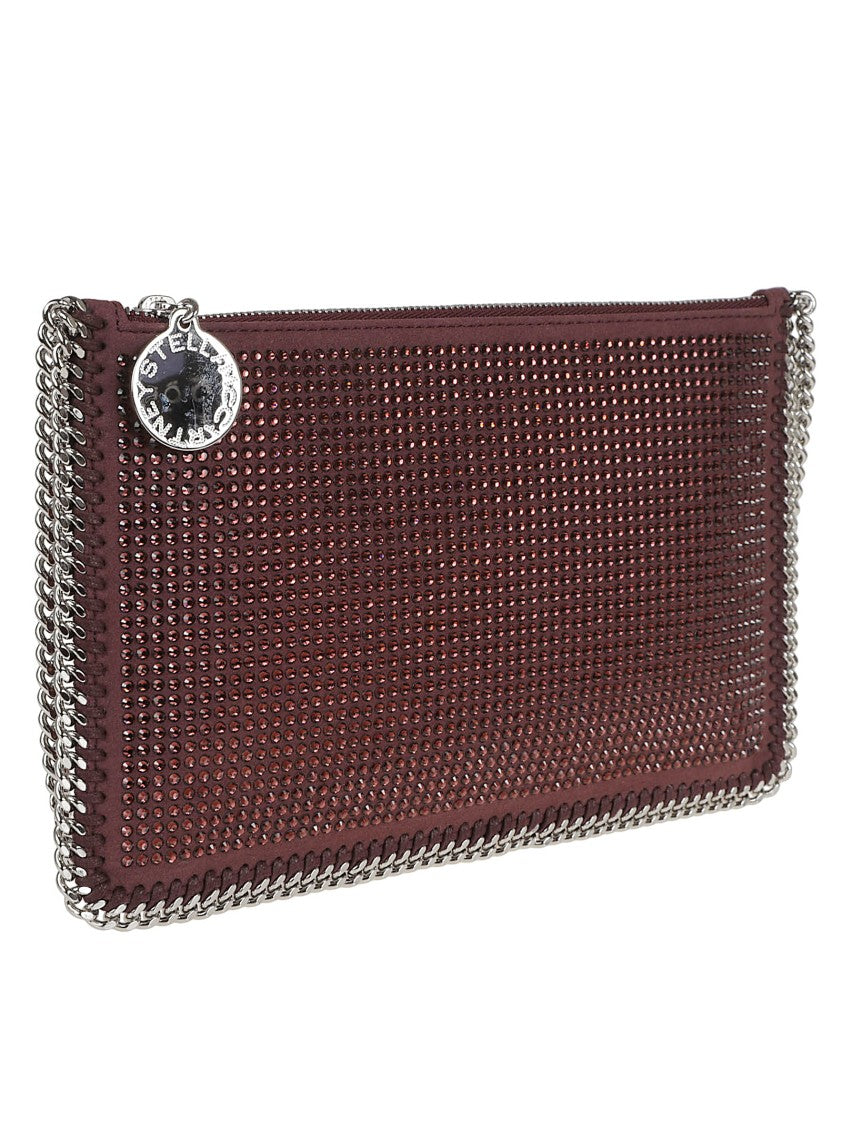 Stella Mccartney Falabella Pochette Accessoire Crystal Hotfix On Alter Suede