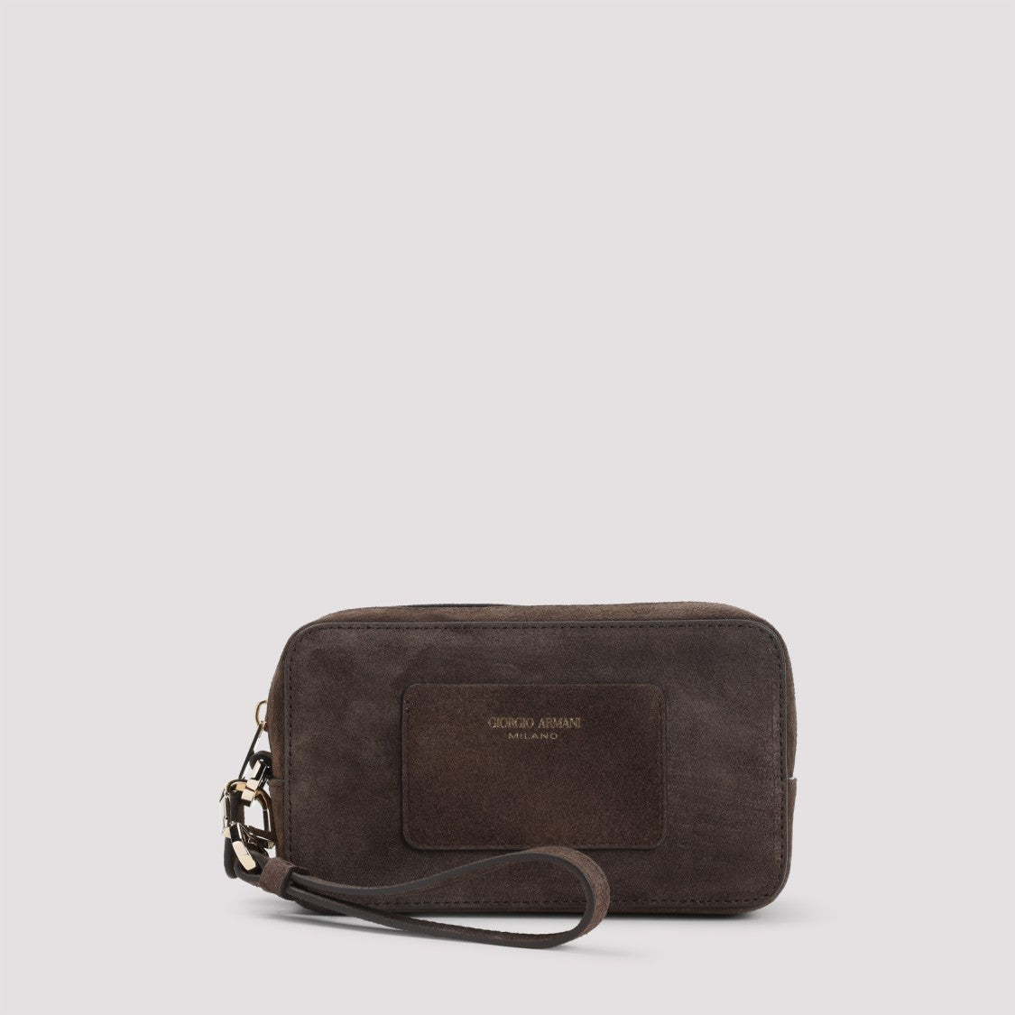 Giorgio Armani Brown Calf Leather Beauty Case