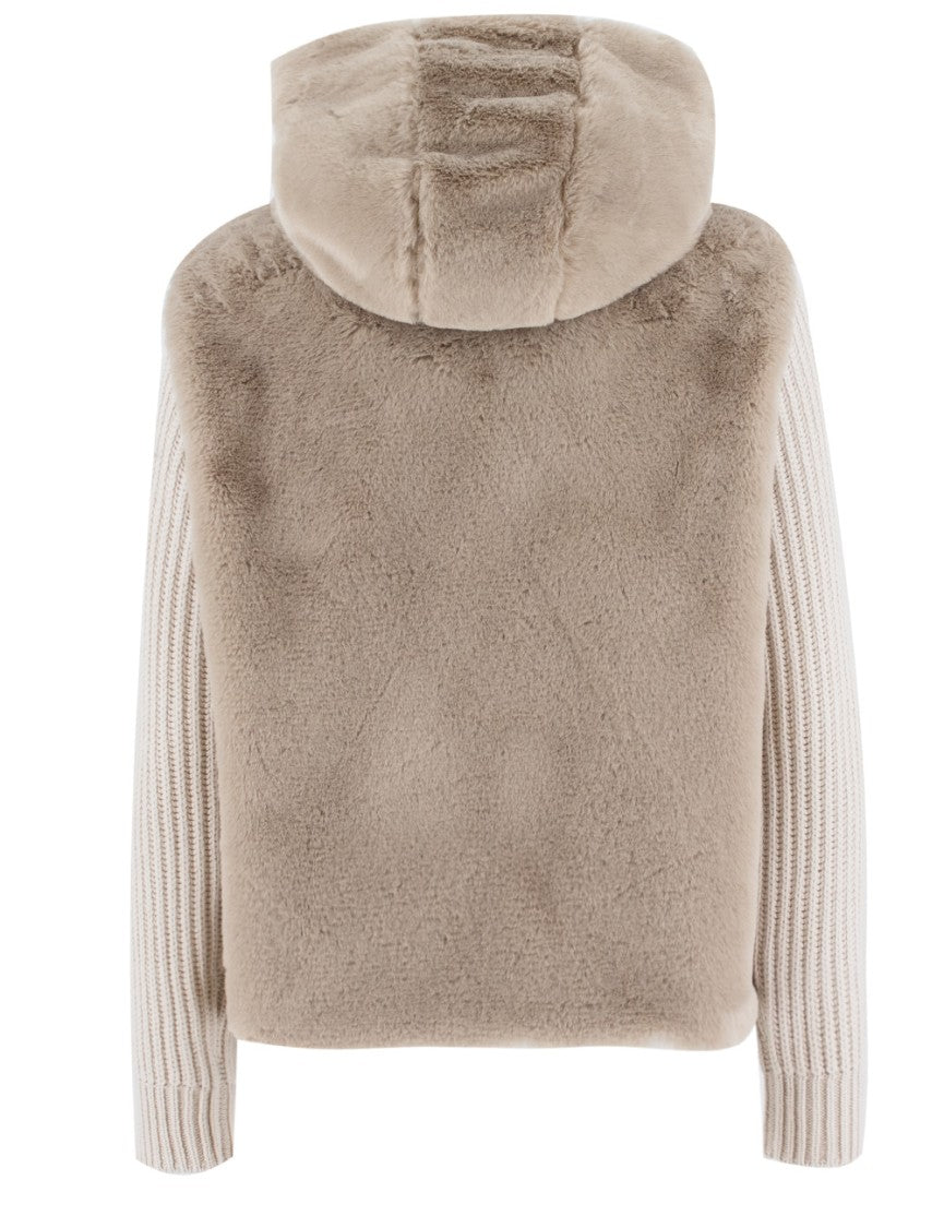 Le Tricot Perugia Plush Faux Fur Jacket