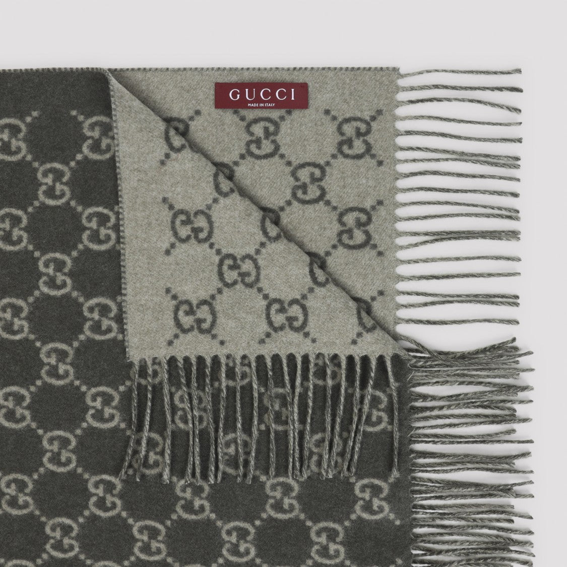 Gucci Reversible Cashmere Scarf With Interlocking Double-G Pattern