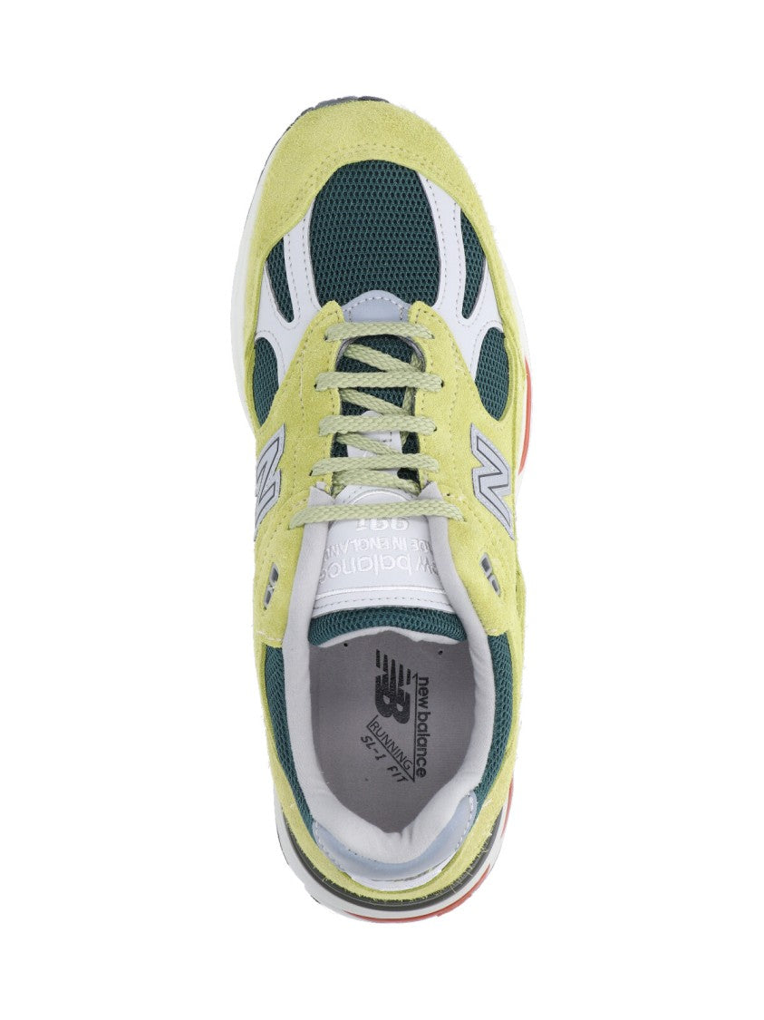New Balance Layered Suede And Mesh Sneakers With Iconic Accents