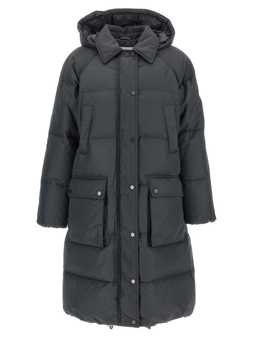 Brunello Cucinelli 'Shiny Zipper Pull' Down Jacket