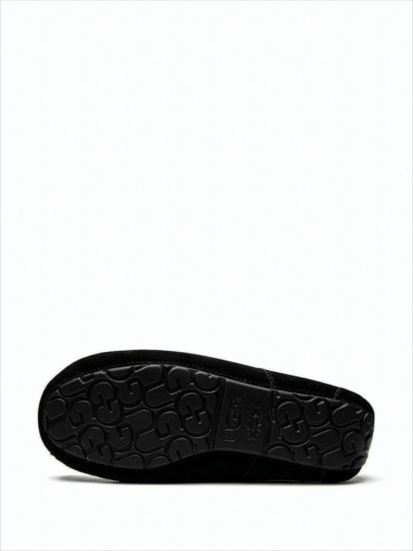 Ugg Moccasin-Style Suede Slip-On Loafers With Fluffy Lining