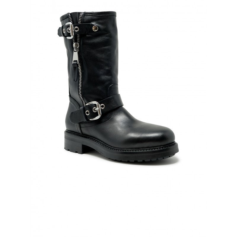 Elena Iachi A5792 Black Leather Boots