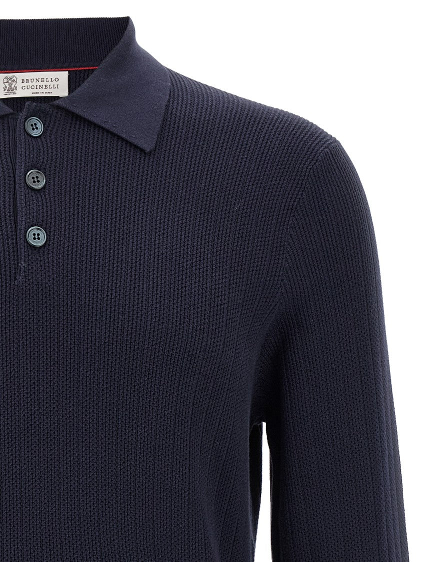 Brunello Cucinelli Crochet Polo Shirt