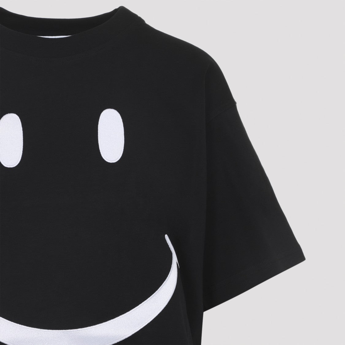 Moschino Black Cotton Smile T-Shirt