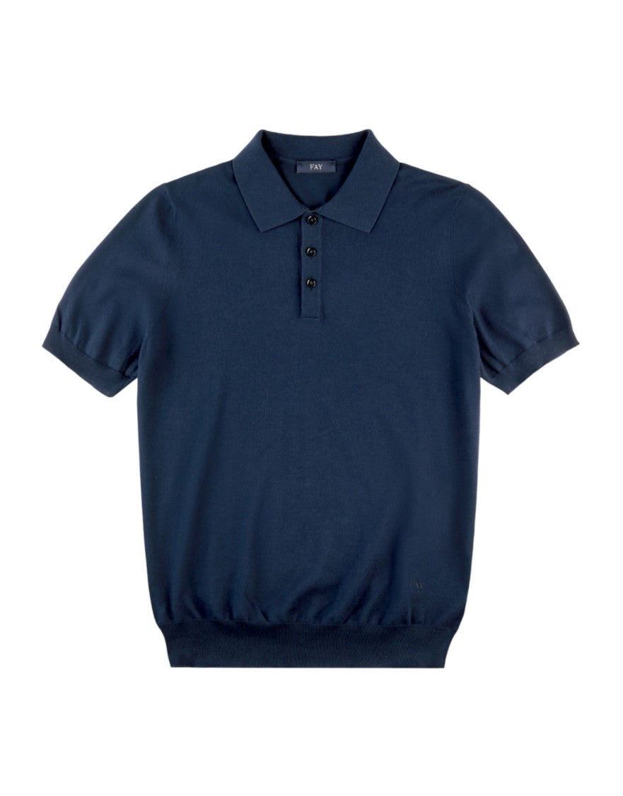 Fay Fitted Short-Sleeved Polo Shirt