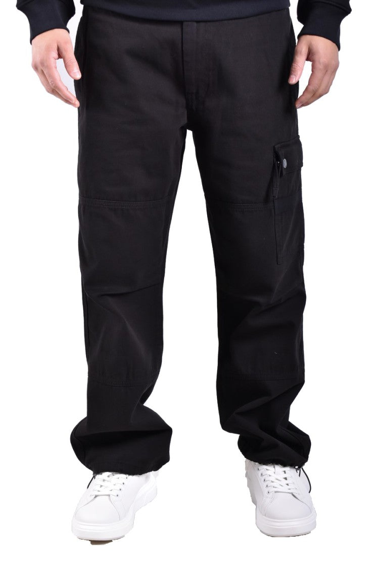 Moschino Relaxed-Fit Black Trousers With Adjustable Drawstring Hem