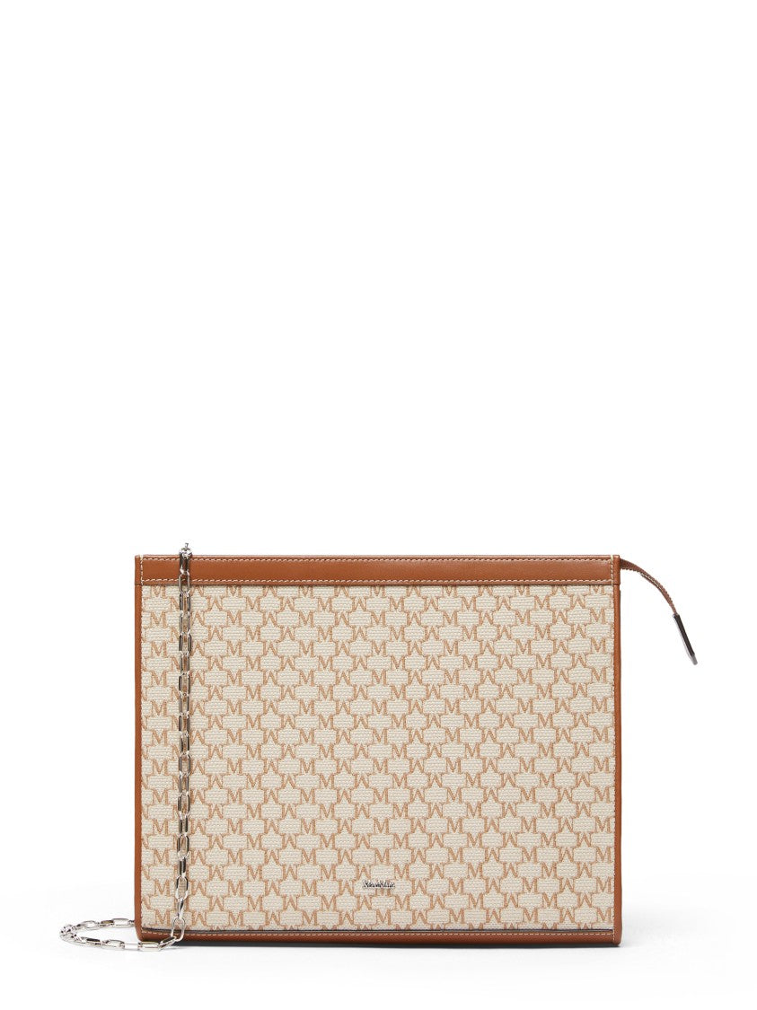 Max Mara Structured Rectangular Clutch With Detachable Chain Strap