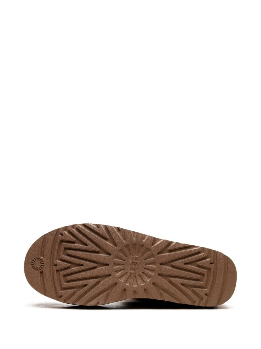 Ugg Chestnut Brown Suede Ankle Boots With Platform Sole
