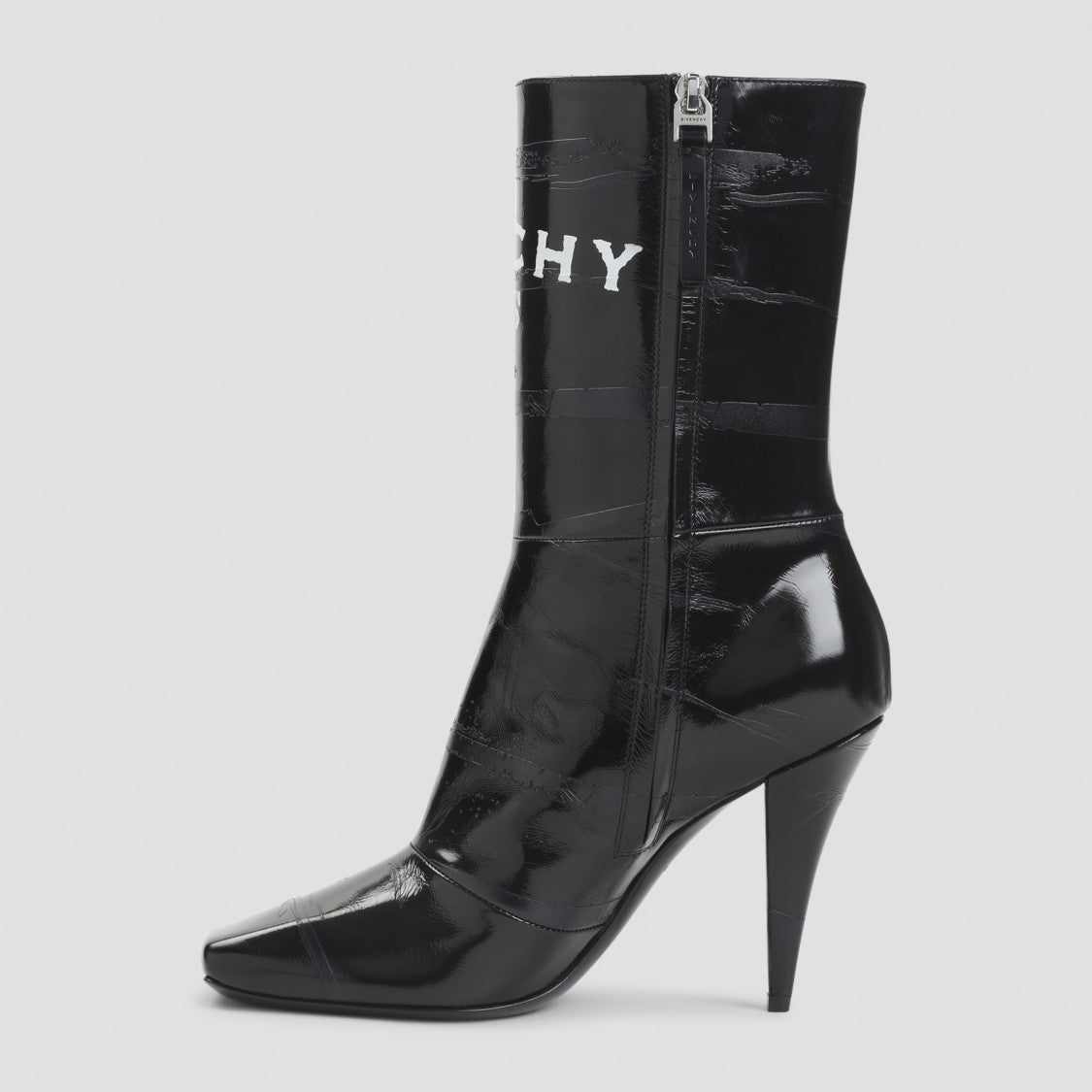 Givenchy Black Calf Leather Heel 95 Mm Ankle Boots