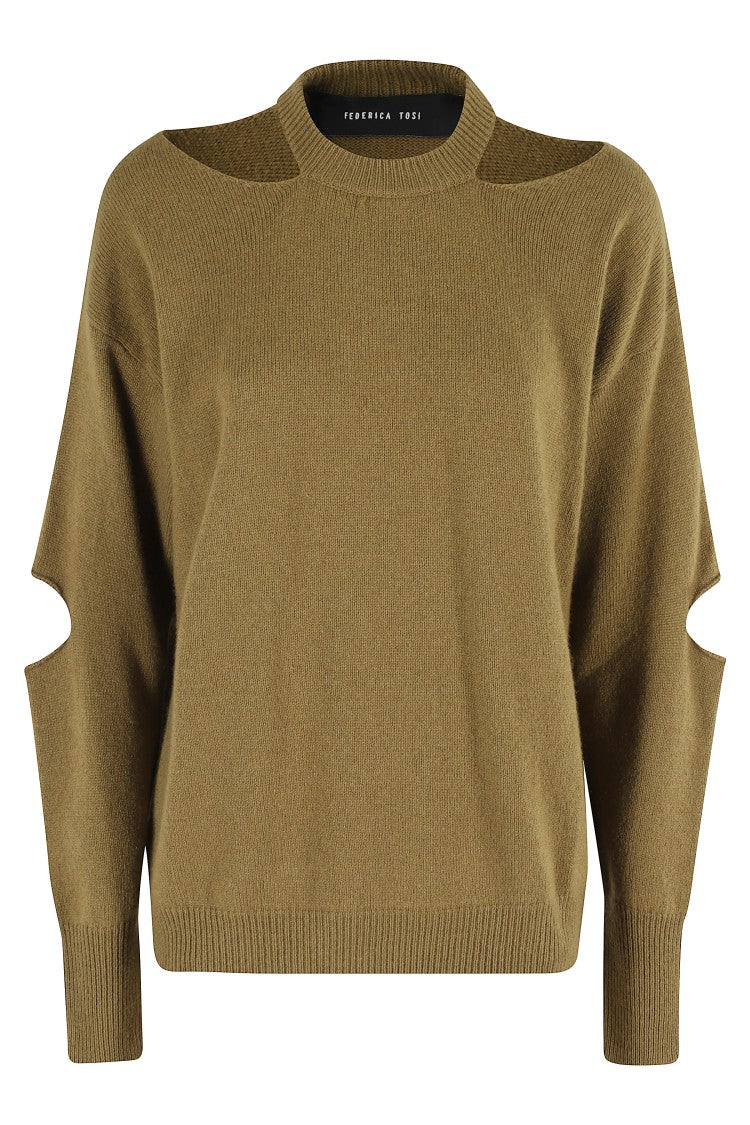 Federica Tosi Cut-Out Crewneck Sweater