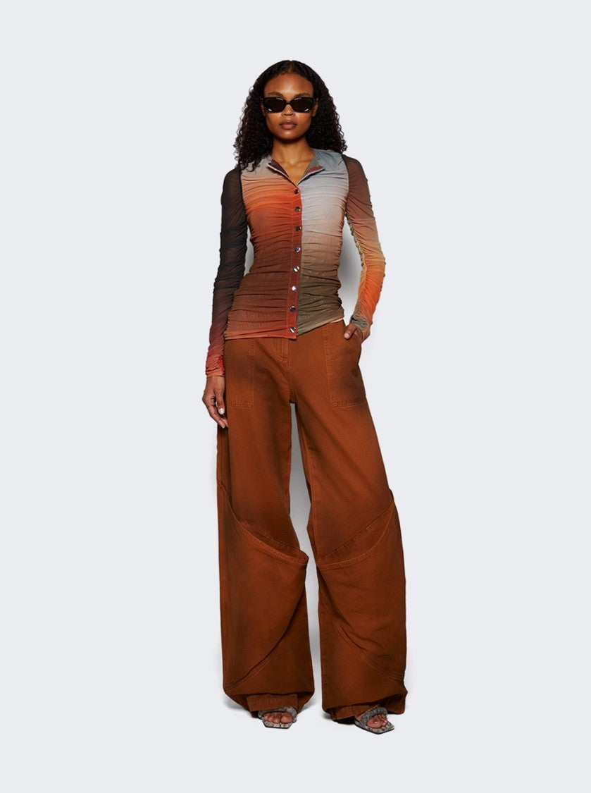 The Attico Long Pants Tobacco