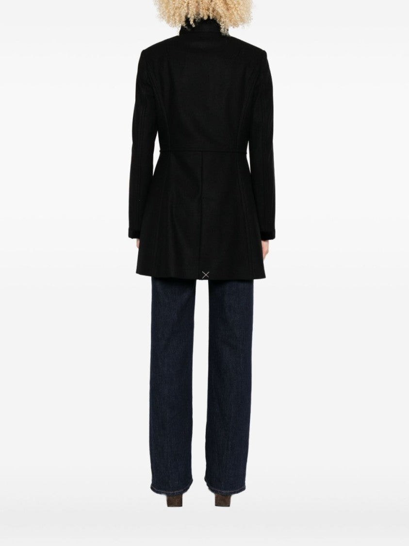Fay Short Tailored Coat With Metal Toggle Closures