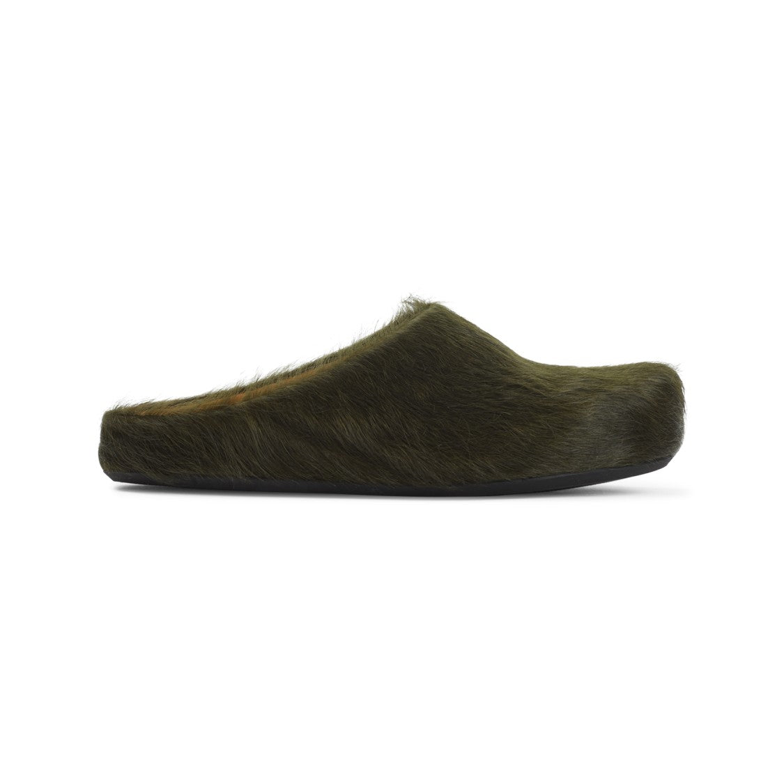 Marni Deep Sage Calf Hair Fussbett Sabot Mules