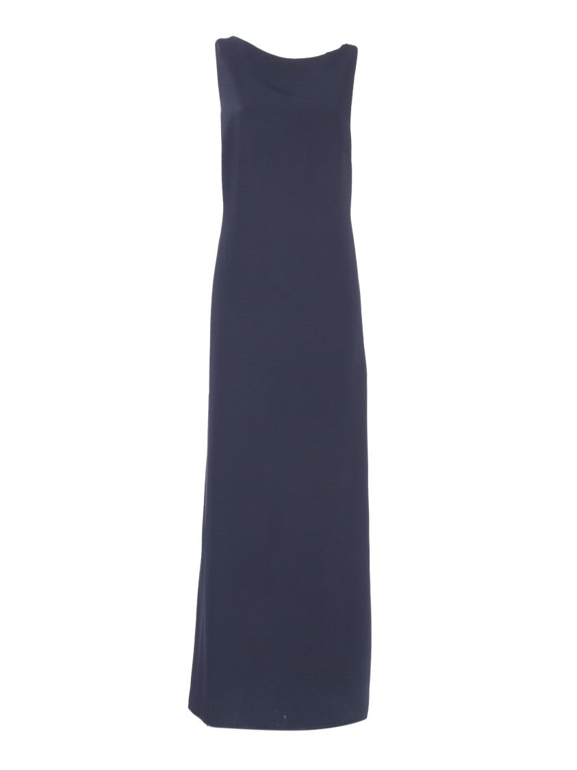 P.A.R.O.S.H. Sleeveless Maxi Dress With Unique Cut-Out Detail