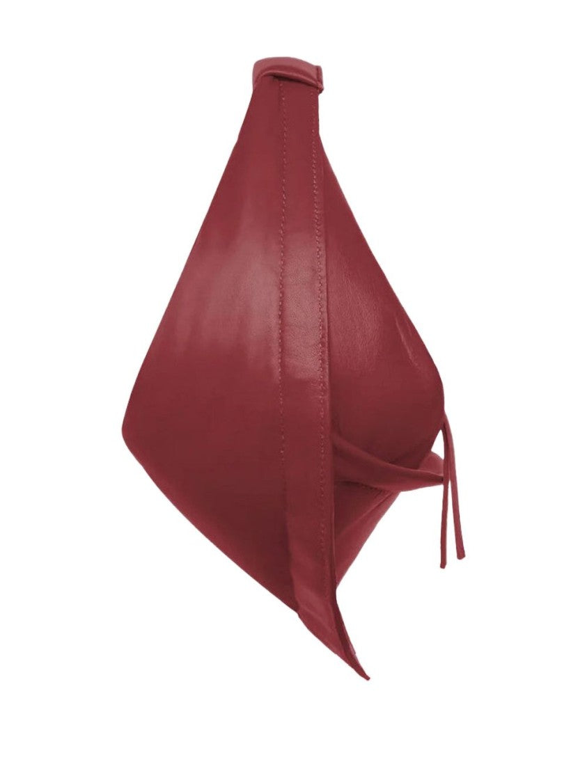 Federico Cina Bordeaux Triangular Calfskin Handbag