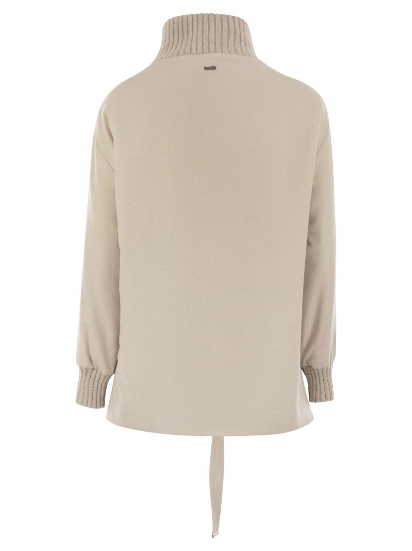 Herno Silk And Cashmere Jacket With Belt