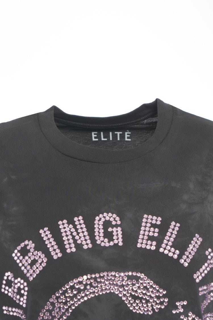 Elite Snakest' Rhinestone Applique T-Shirt