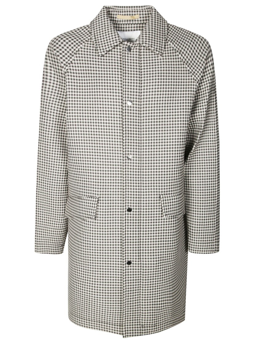 Paolo Pecora Structured Black Quilted Coat With Smooth Texture