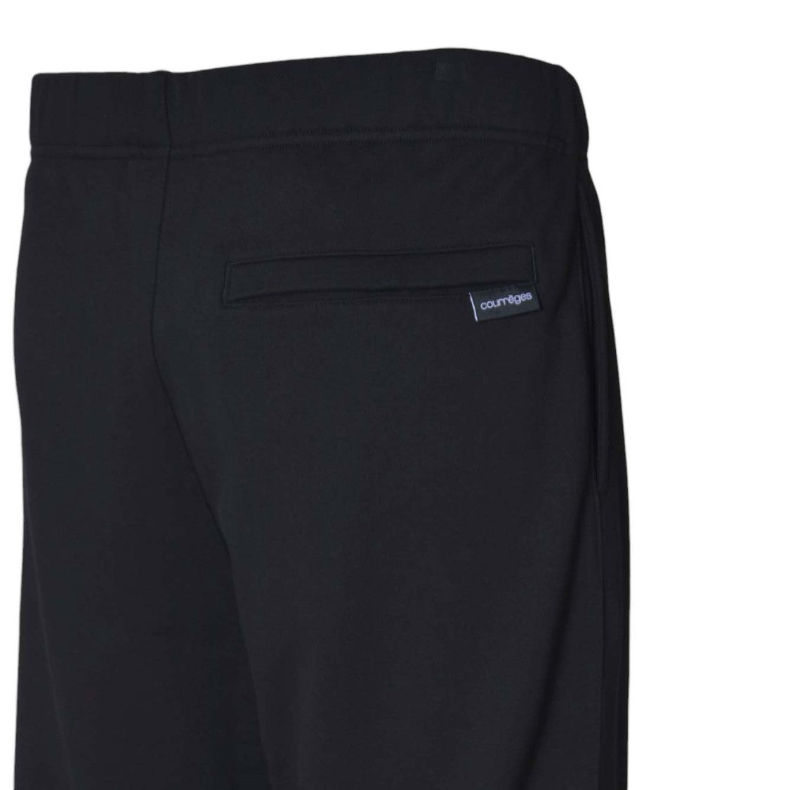 Courrèges Embroidered Black Fleece Tracksuit Pants