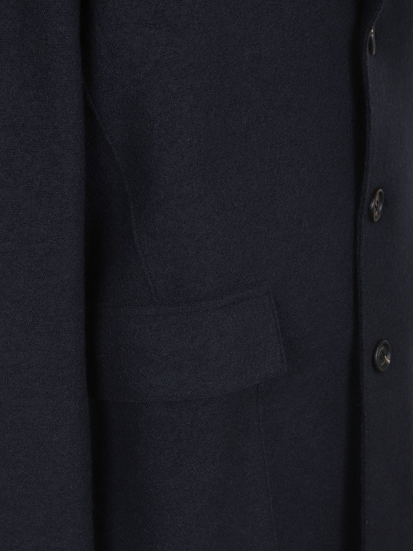 Eleventy Tailored Black Virgin Wool Coat