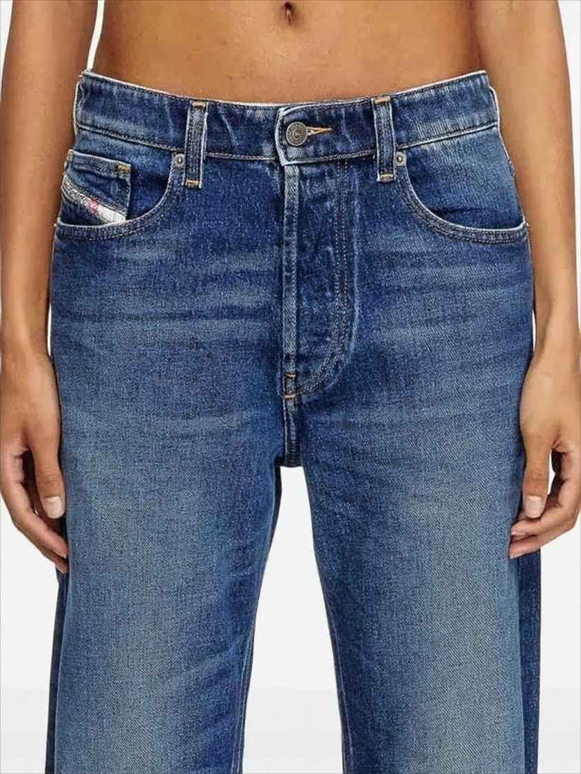 Diesel Relaxed Straight-Leg Denim Shorts With Frayed Hem