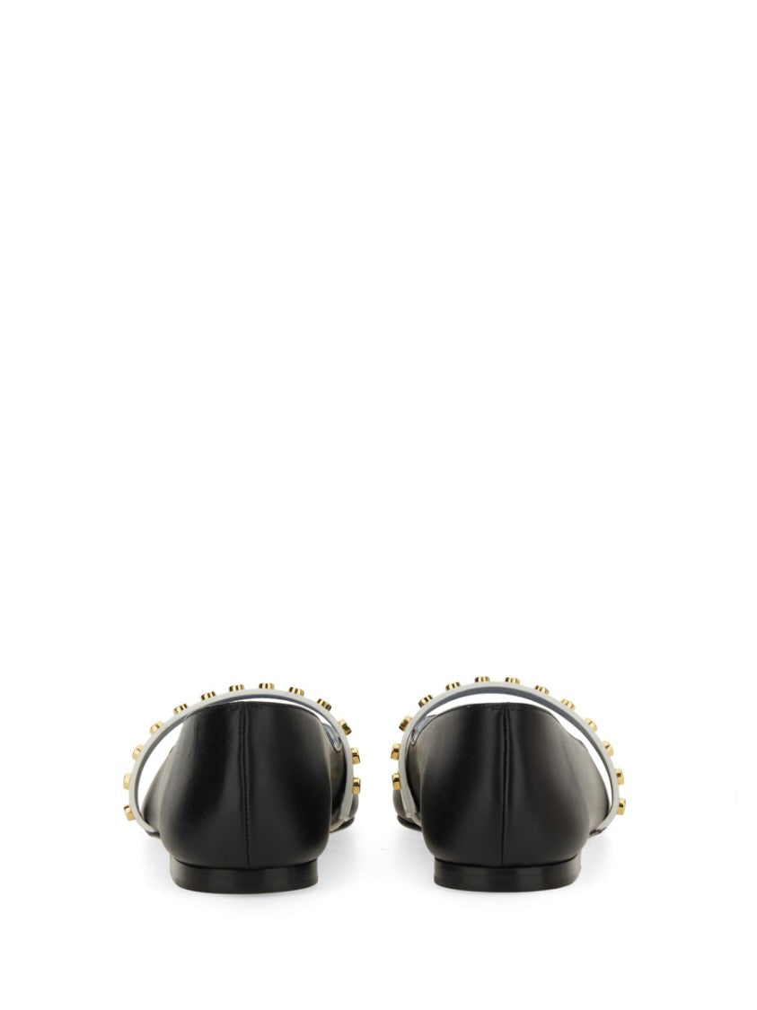 Alexander Mcqueen Leather Ballerina Flats With Pointed Toe