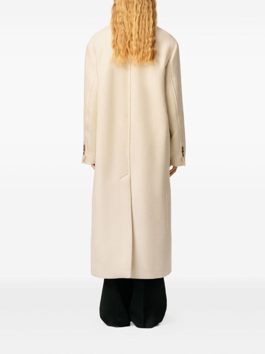 Ami Long Double-Breasted Coat