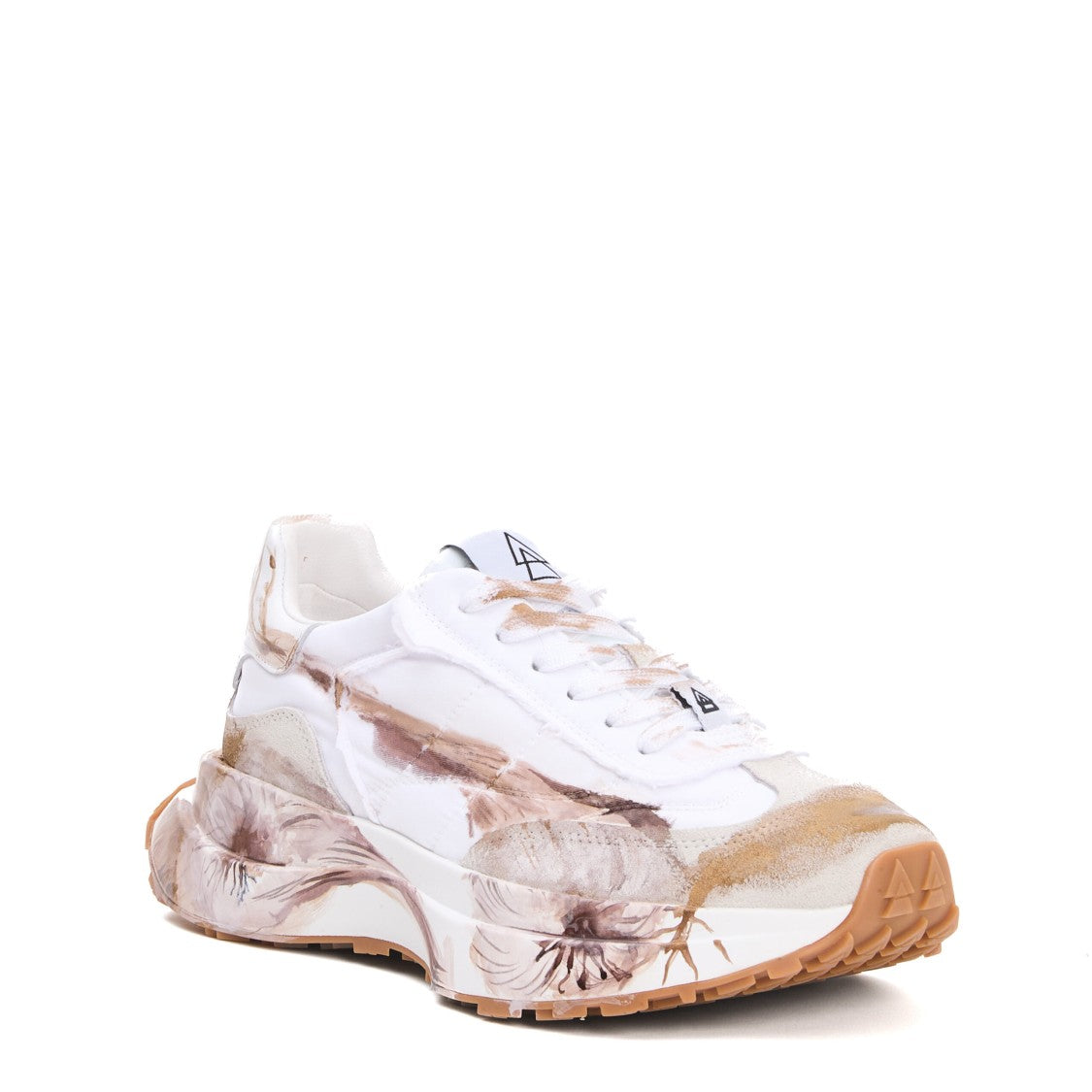 Elena Iachi Bianca E Beige Dipinta A Mano Sneakers