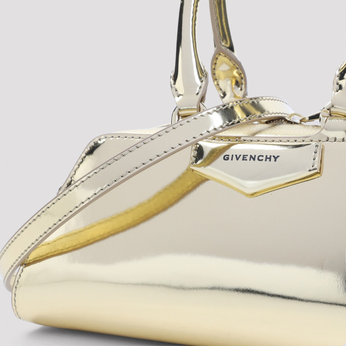 Givenchy Antigona Ew Mini Golden Calf Leather Handbag