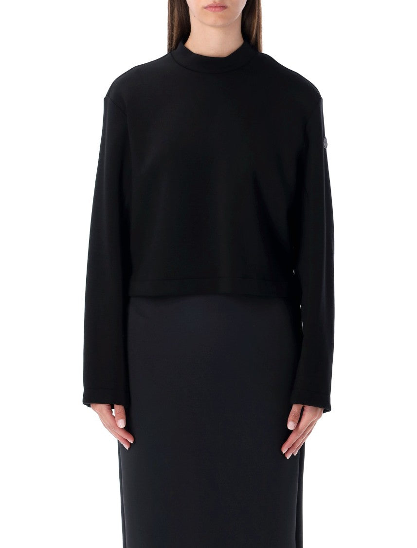 Moncler X Edward Enninful Viscose Neoprene Black Sweatshirt