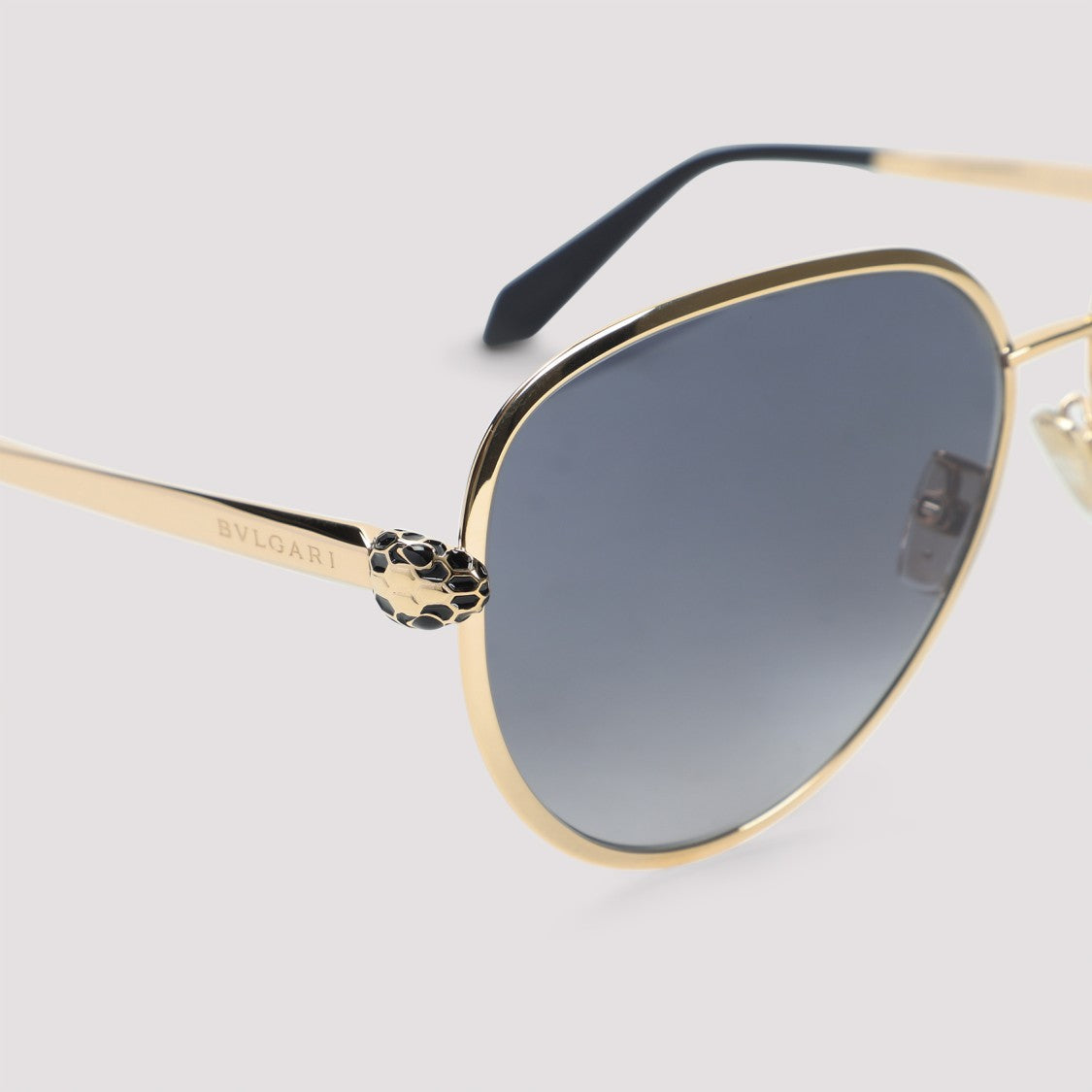 Bulgari Oversized Metallic Finish Sunglasses With Bold Design
