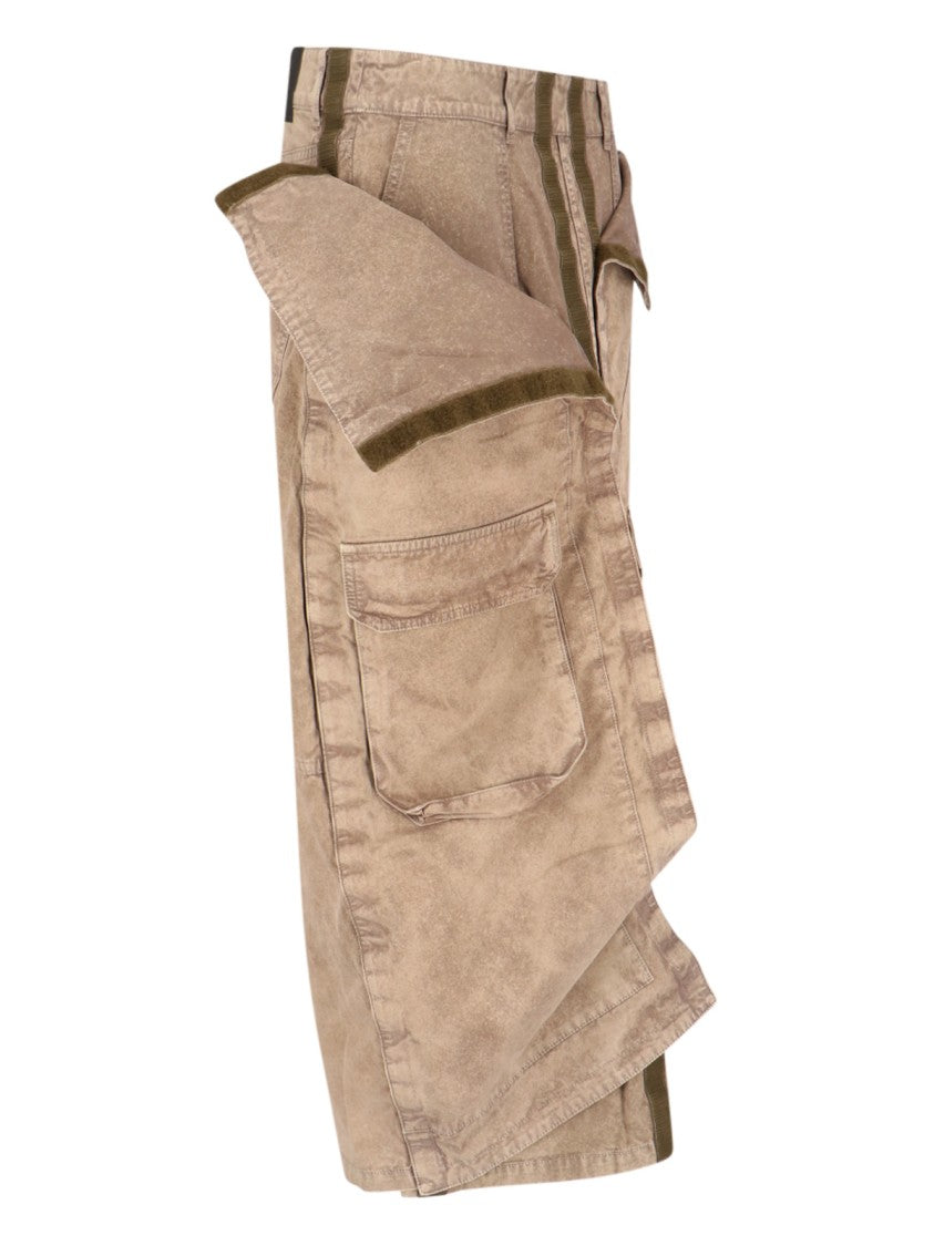 Y/Project Maxi Cargo Skirt In Brown Cotton