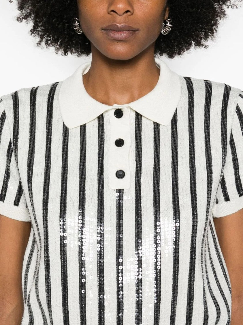 Msgm Polo Collar Knit Sweater