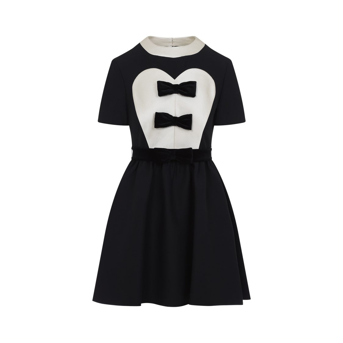 Valentino Black Virgin Wool Mini Dress